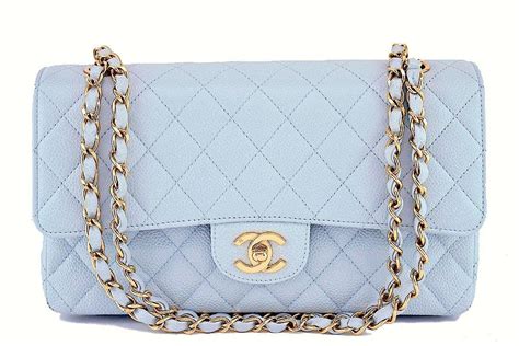 big blue chanel bag|chanel blue flap bag.